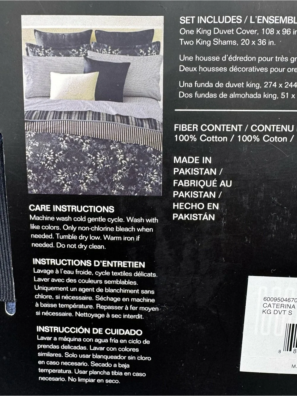 RALPH LAUREN Caterina Reversible 3-Pc Duvet Cover Set King Navy Multi $470